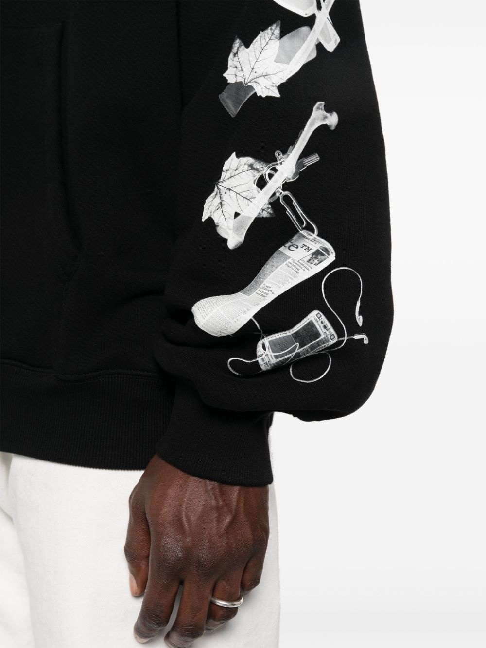 Scan Arrow cotton hoodie - 5