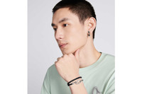 Dior CD Icon Braided Leather Bracelet | REVERSIBLE