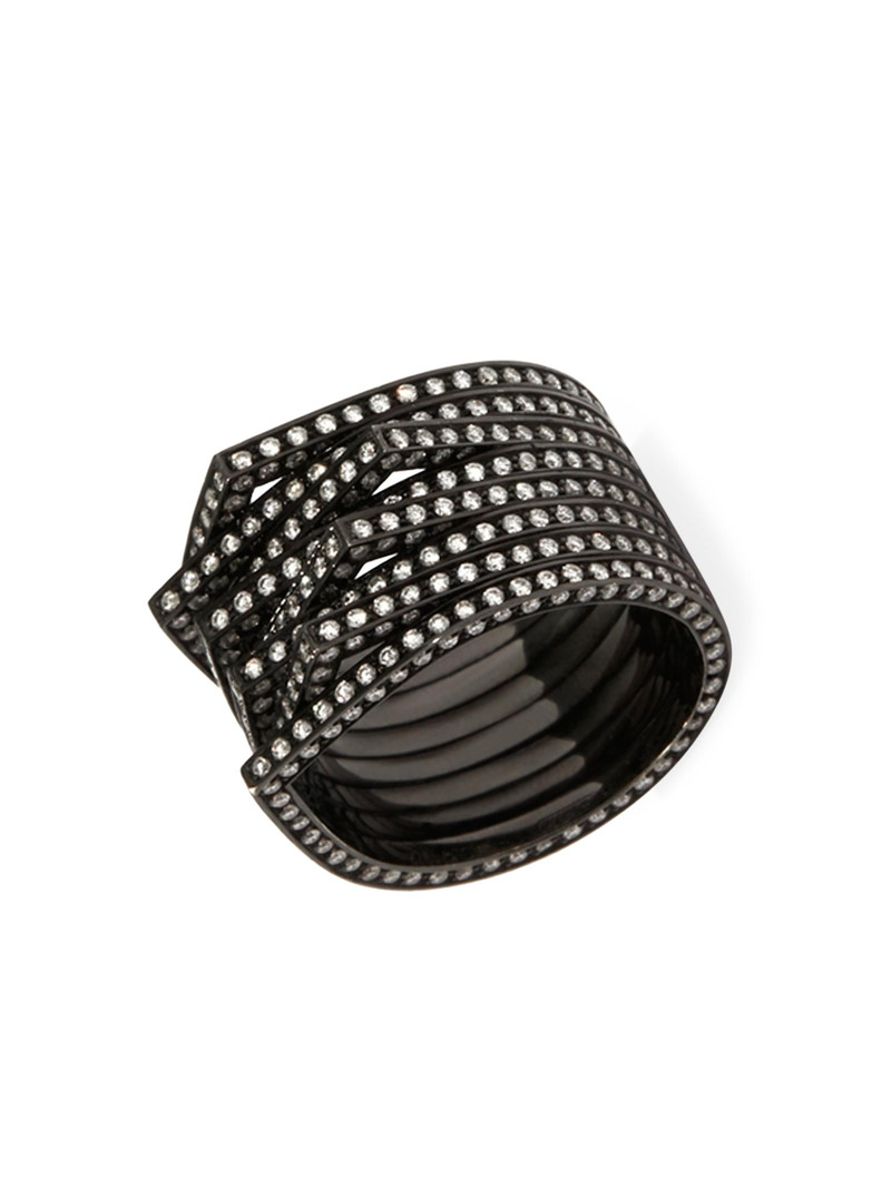 Women's Antifer 18K Black Gold & 4.16 TCW Diamond Ring - Black 1