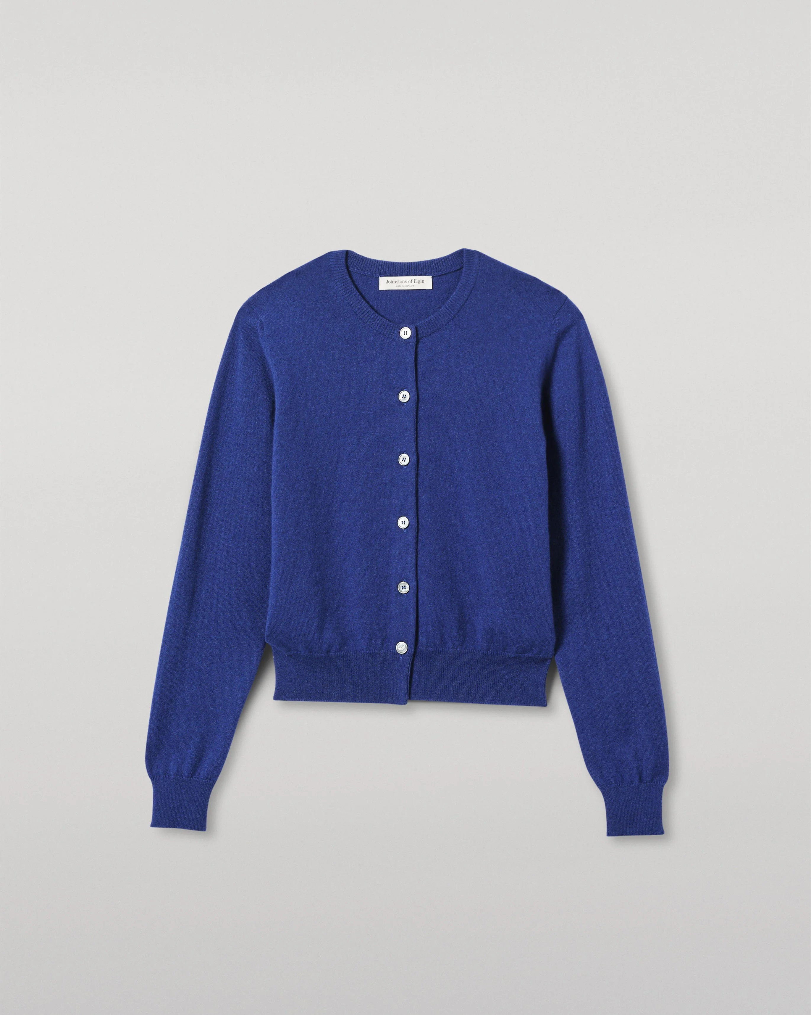 Iris Blue Classic Cashmere Cardigan - 1