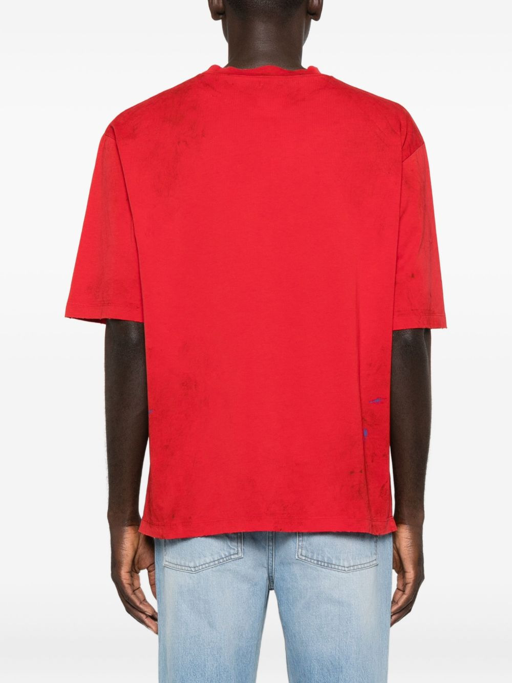distressed logo-print T-shirt - 3