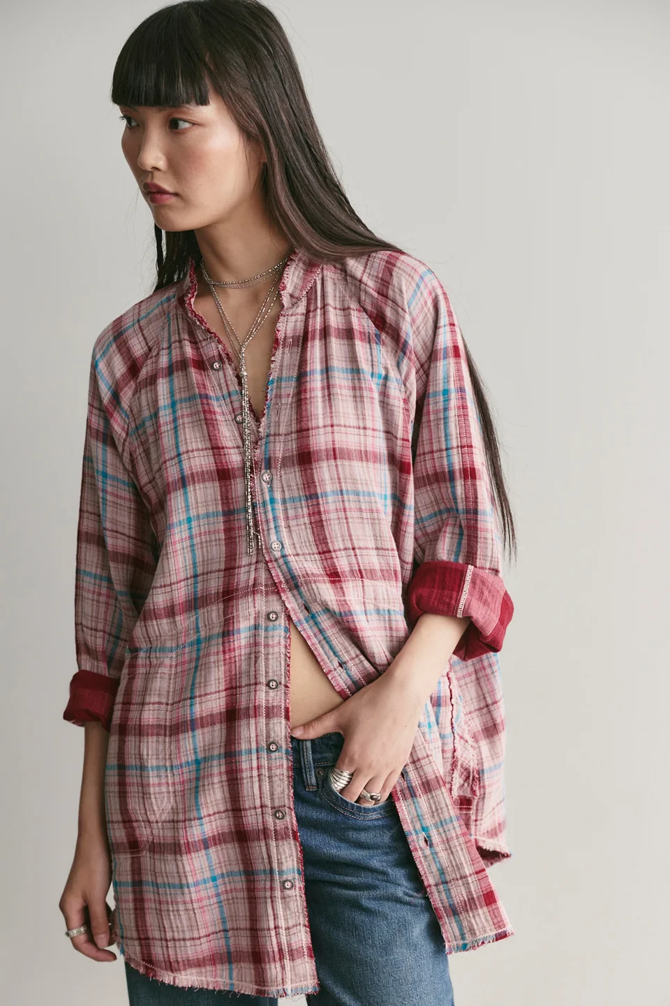 We The Free Summer Daydream Plaid Tunic - 1