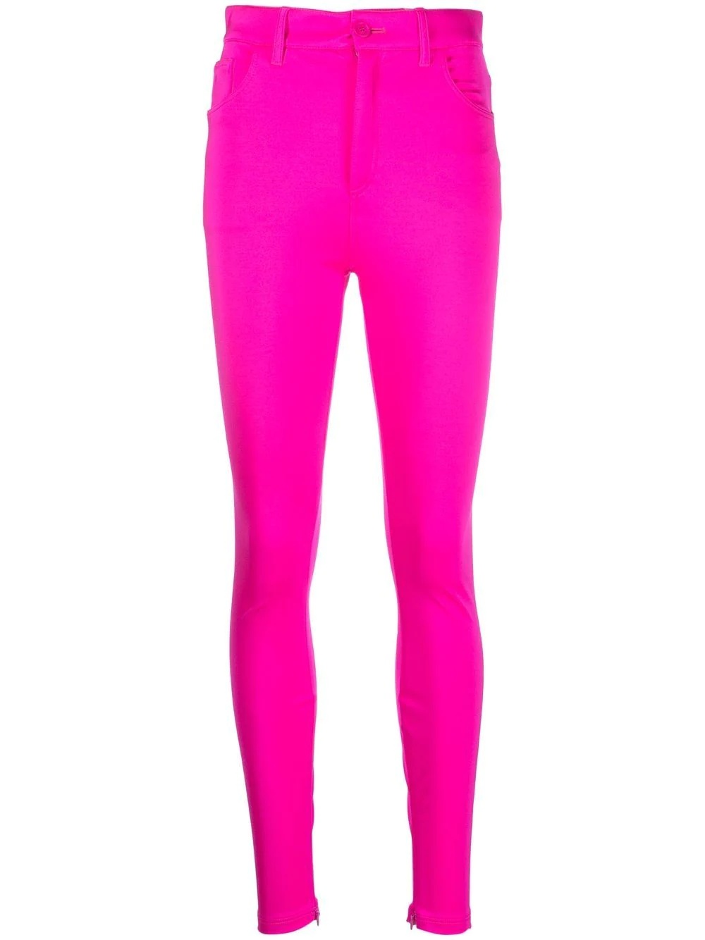Satin Stretch high-waisted pants - 1