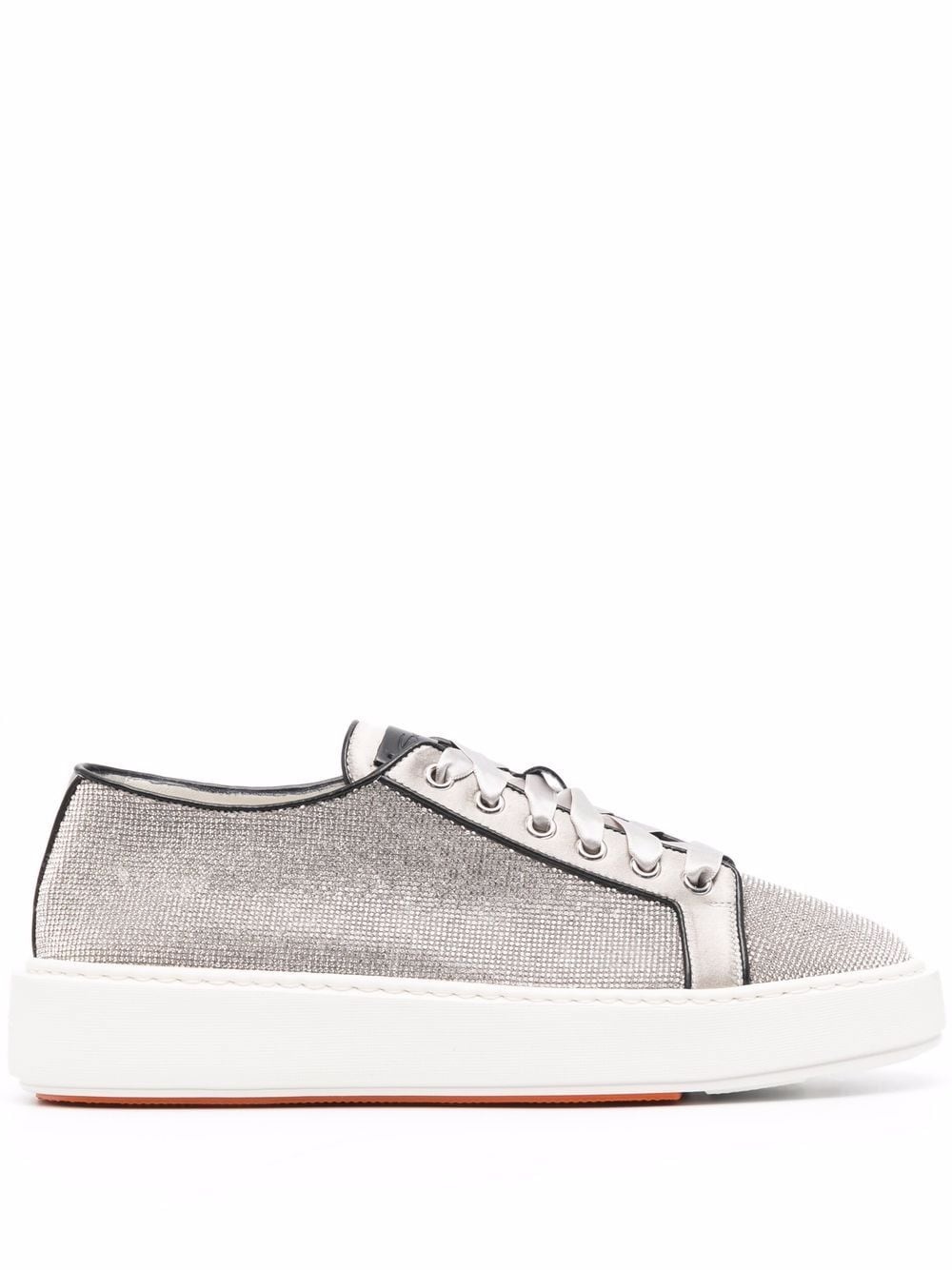 Derby sequin-embellished low-top sneakers - 1