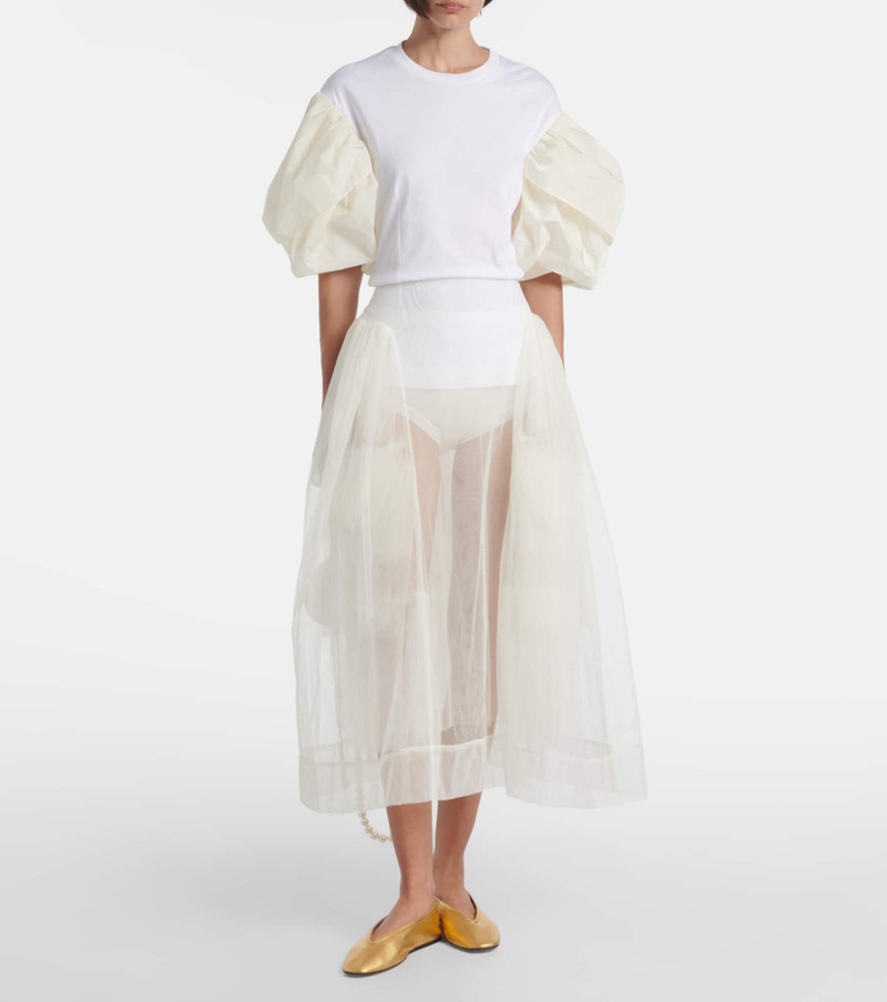 Simone Rocha Puff-sleeve cotton jersey T-shirt outlook
