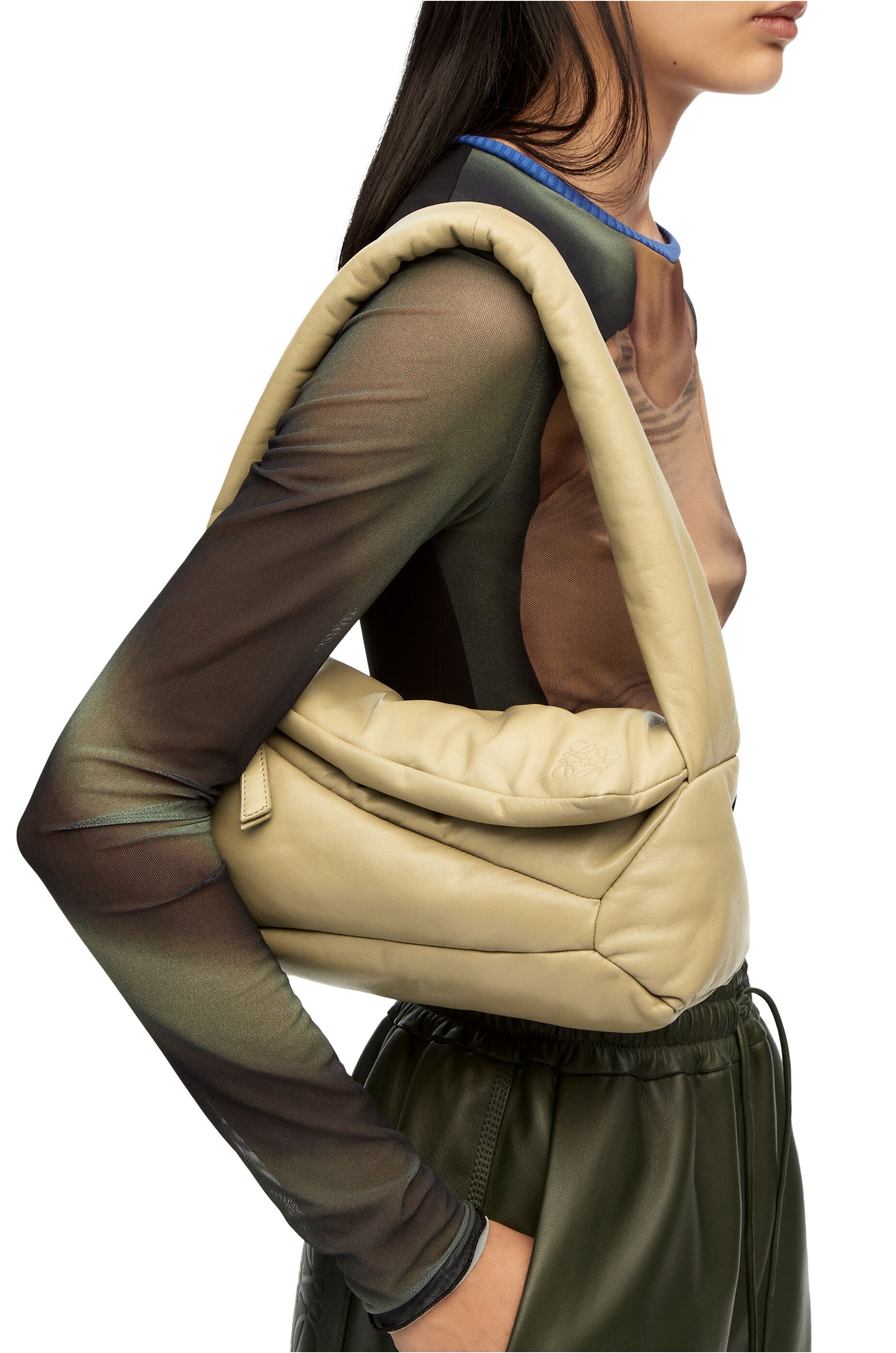 Puffer Puzzle Hobo bag in shiny nappa lambskin 2
