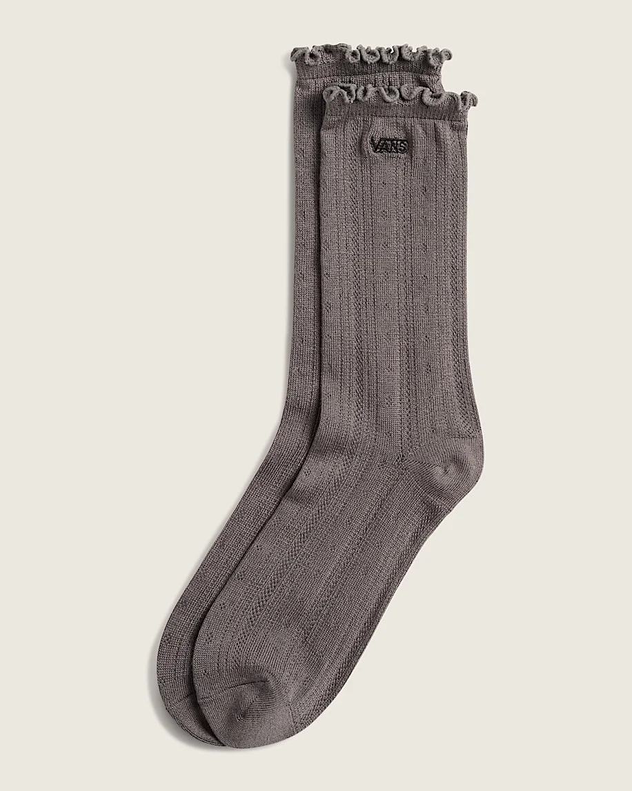 Pointelle Crew Socks - 1