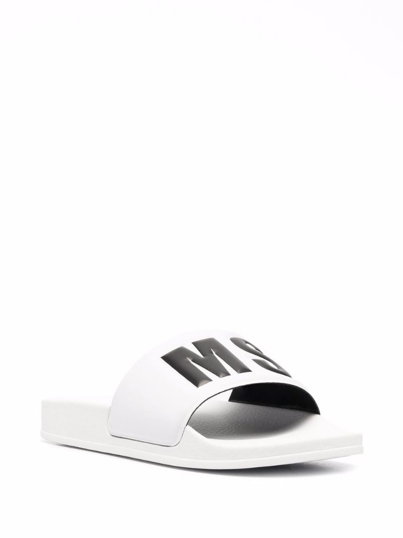 logo-embossed rubber slides - 3