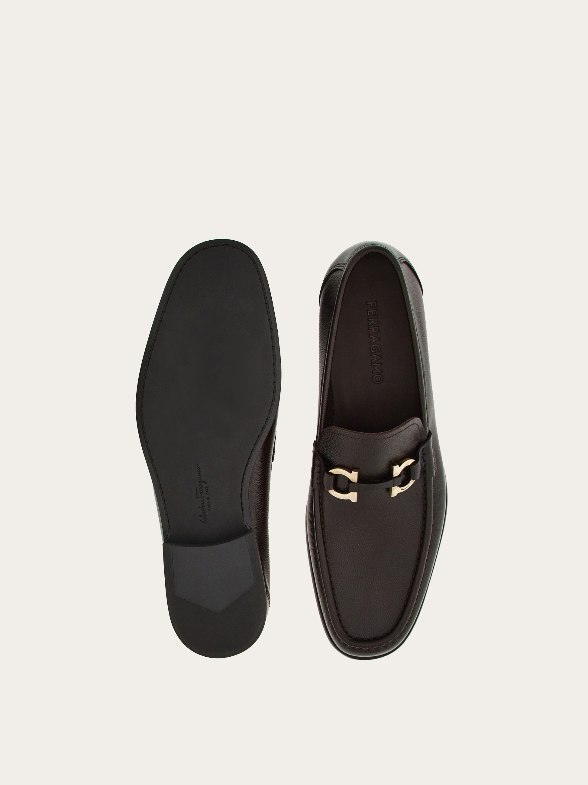 FERRAGAMO Moccasin with Gancini ornament | REVERSIBLE