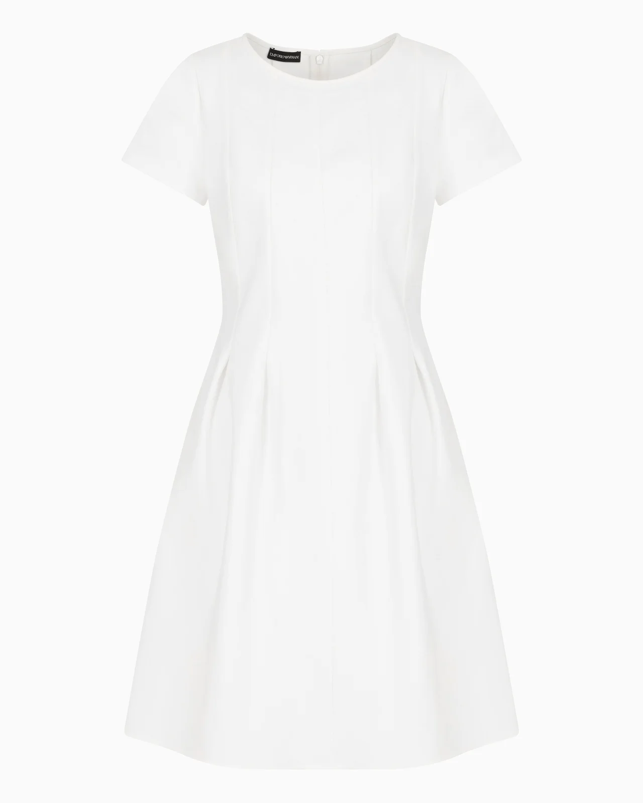 COUTURE COTTON BLEND DRESS WITH PLEATS - 1