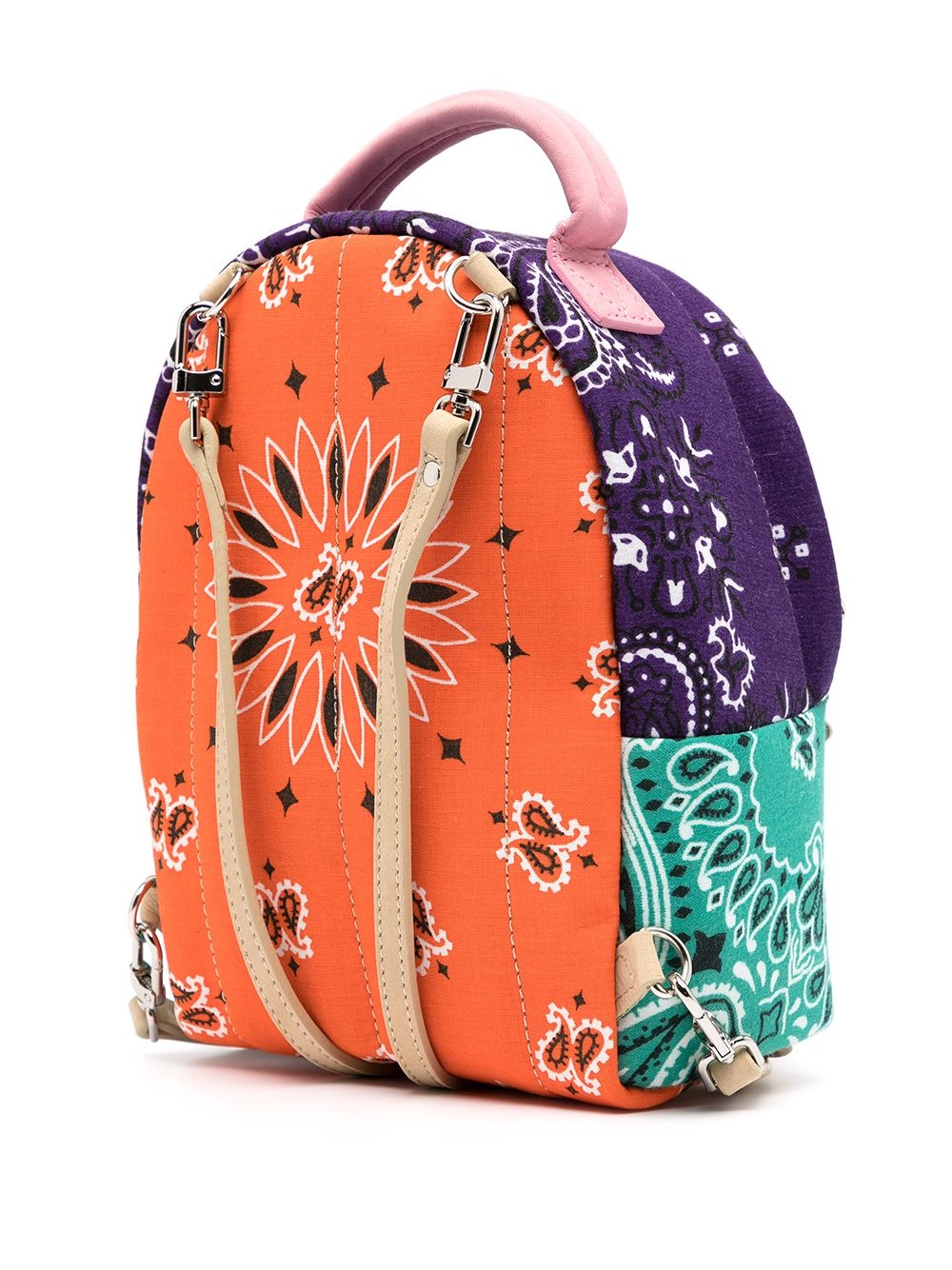 color-block paisley small backpack - 3