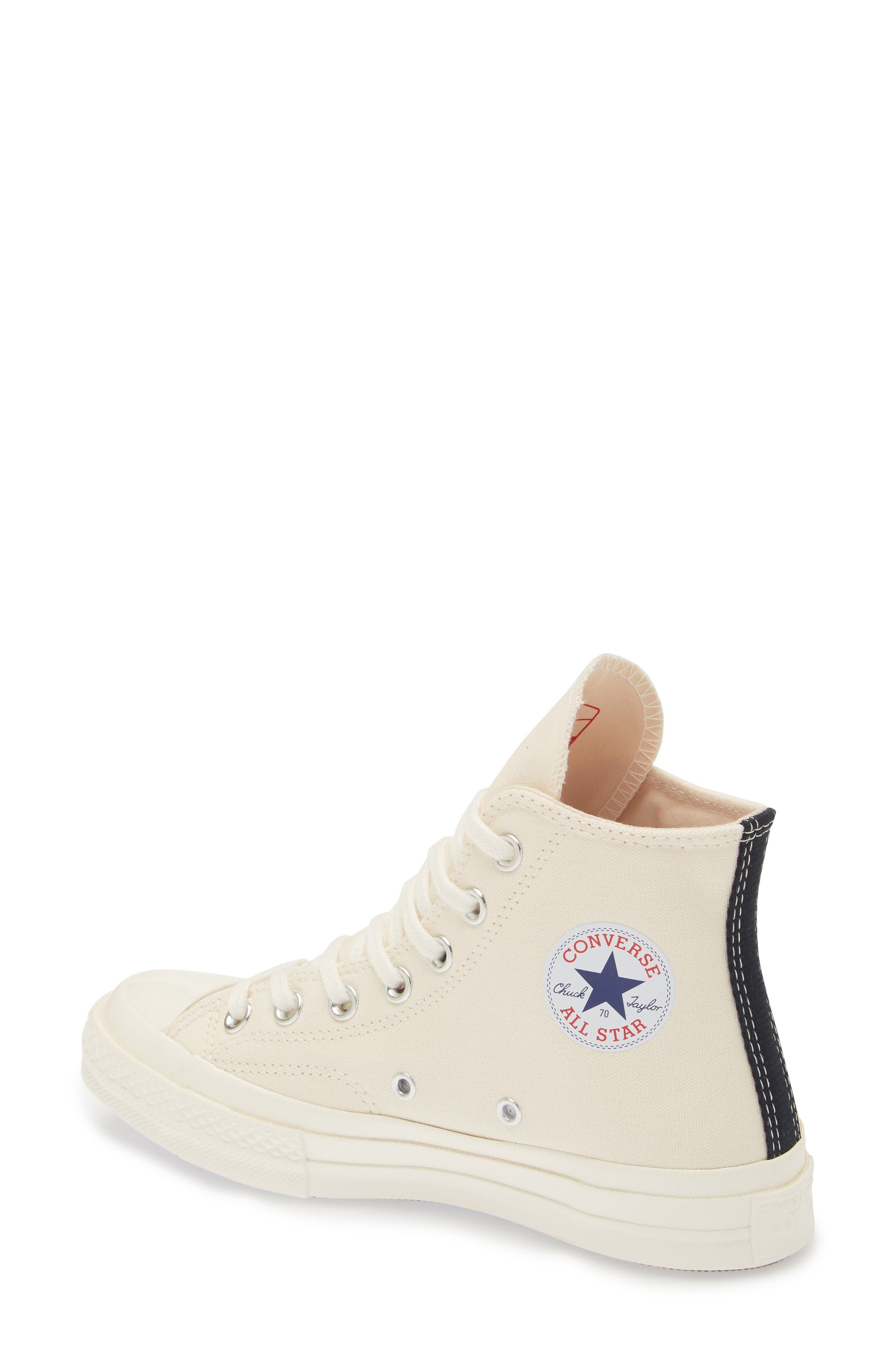 Comme des Garçons PLAY x Converse Chuck Taylor® All Star® Heart High Top Sneaker in Beige at Nordstr - 2