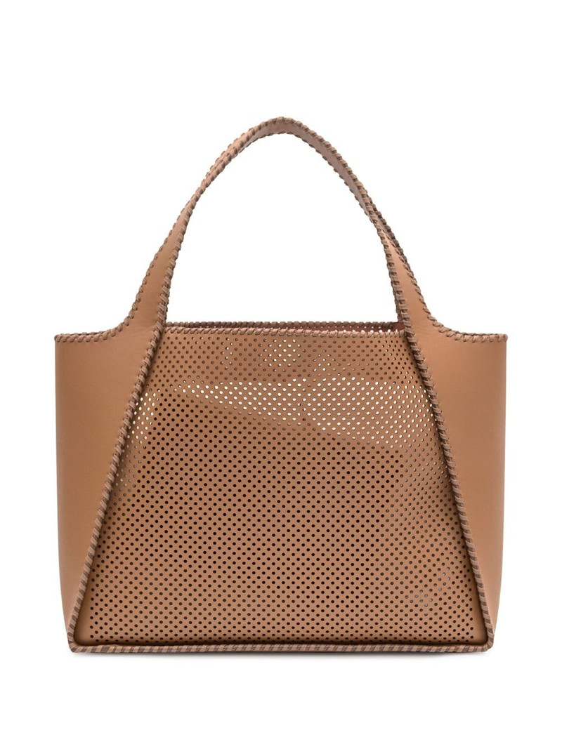 Stella McCartney logo-perforated tote bag outlook