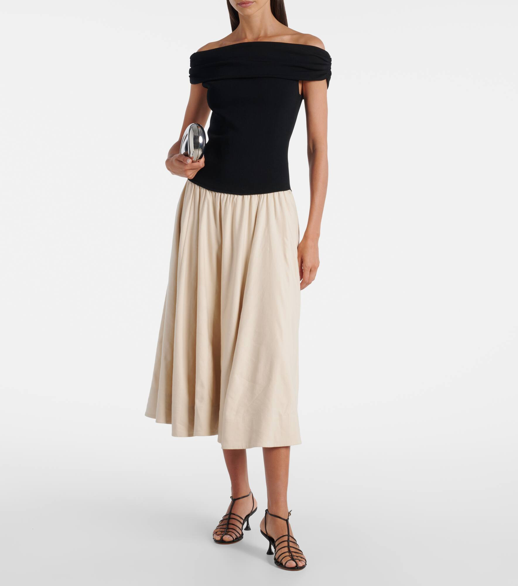 Adaline linen-blend midi dress - 2