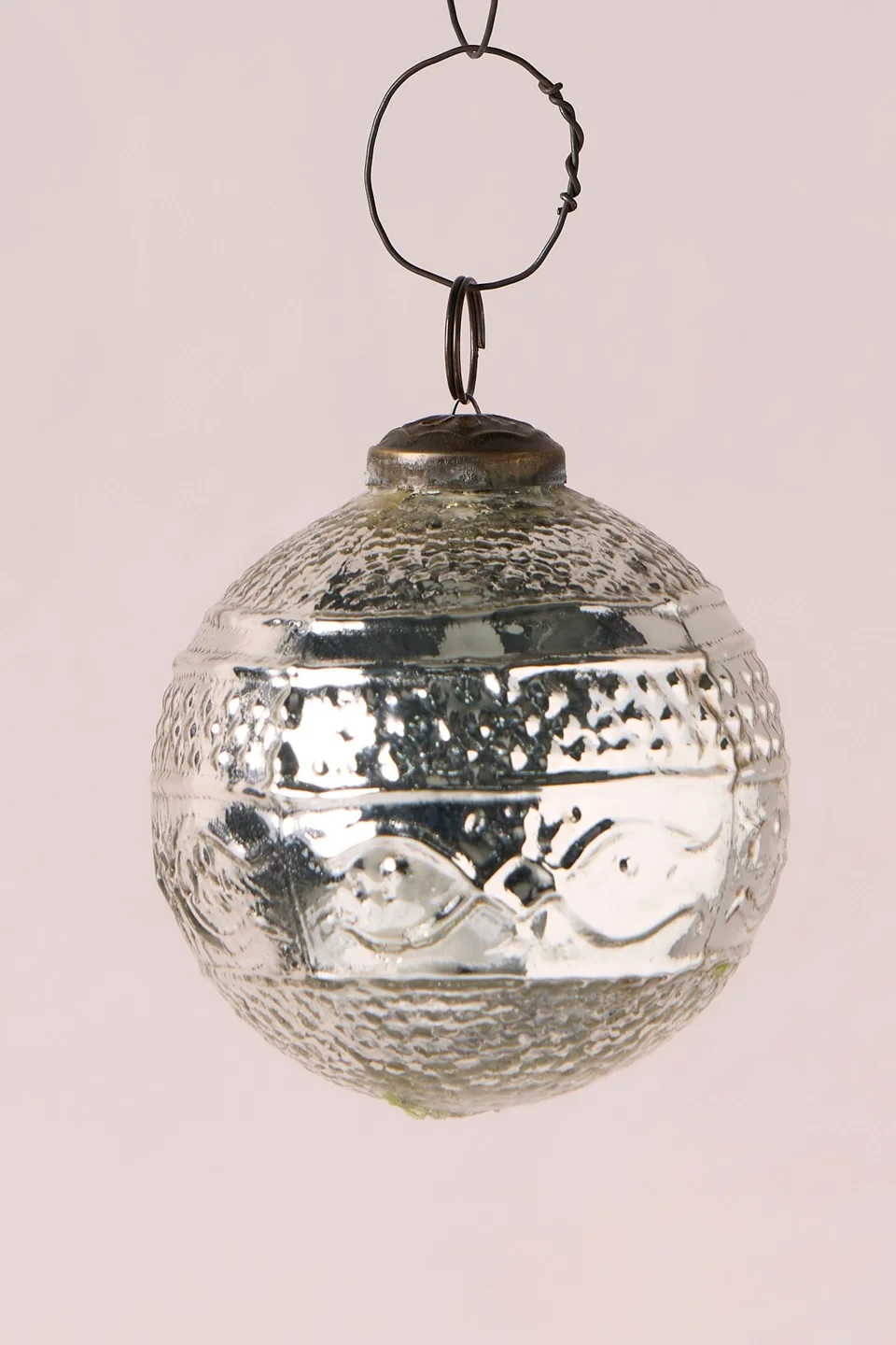 Etched Glass Bauble Ornament - 1