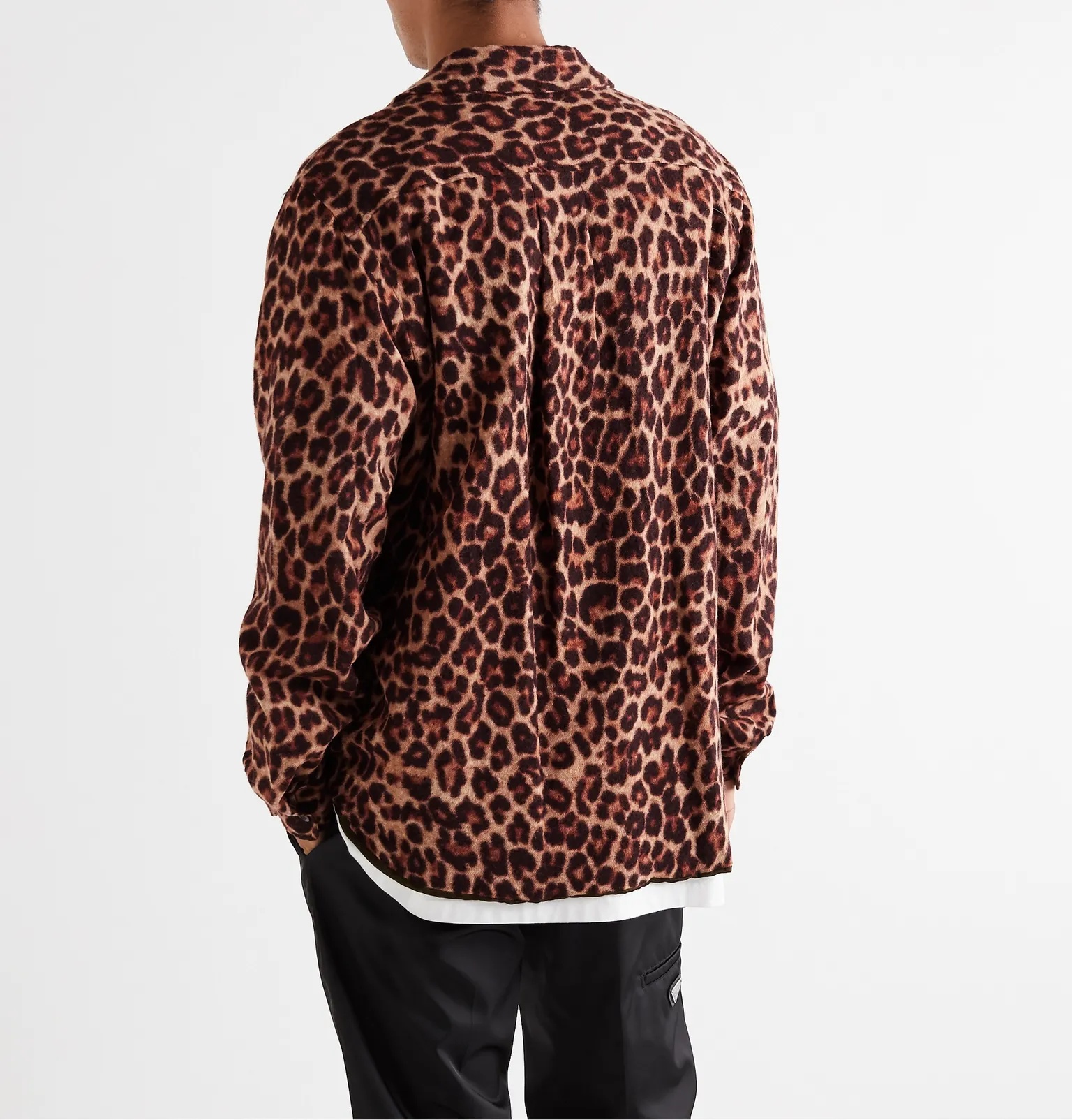 Reversible Leopard-Print Wool and Shell Jacket - 4