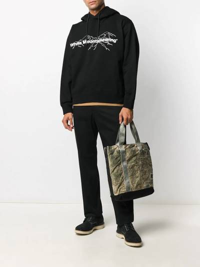 White Mountaineering logo print hoodie outlook