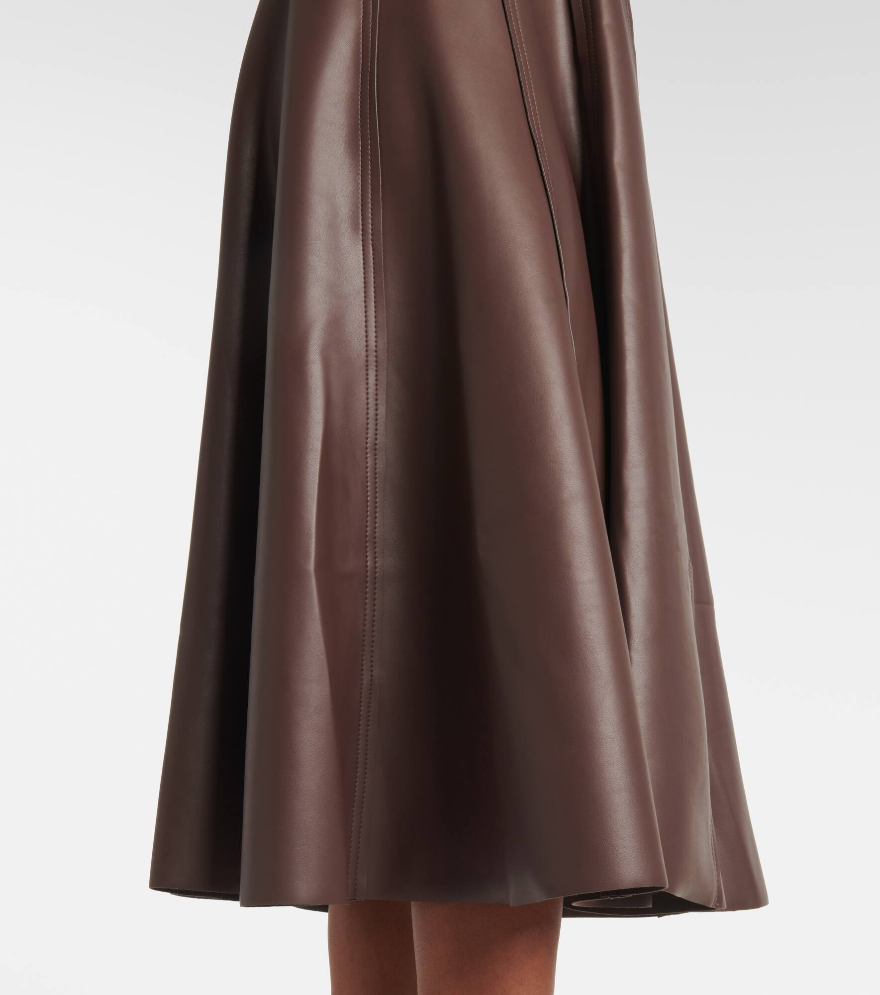 Grace faux leather bustier midi dress - 5