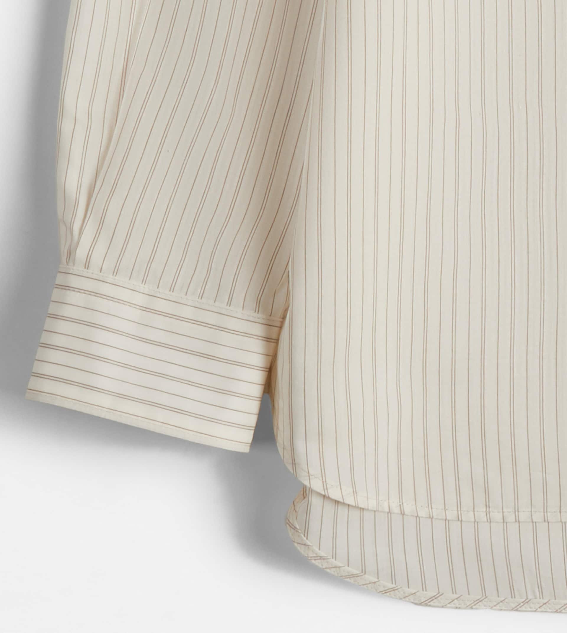 SHIRT IN COTTON AND SILK - BLUE, WHITE - 3