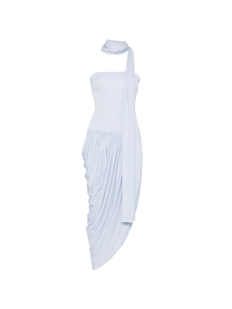 strapless draped dress 1