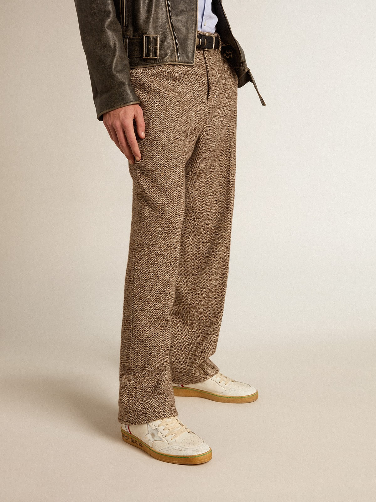 Ball Star in nappa and mesh with silver metallic leather star - 3