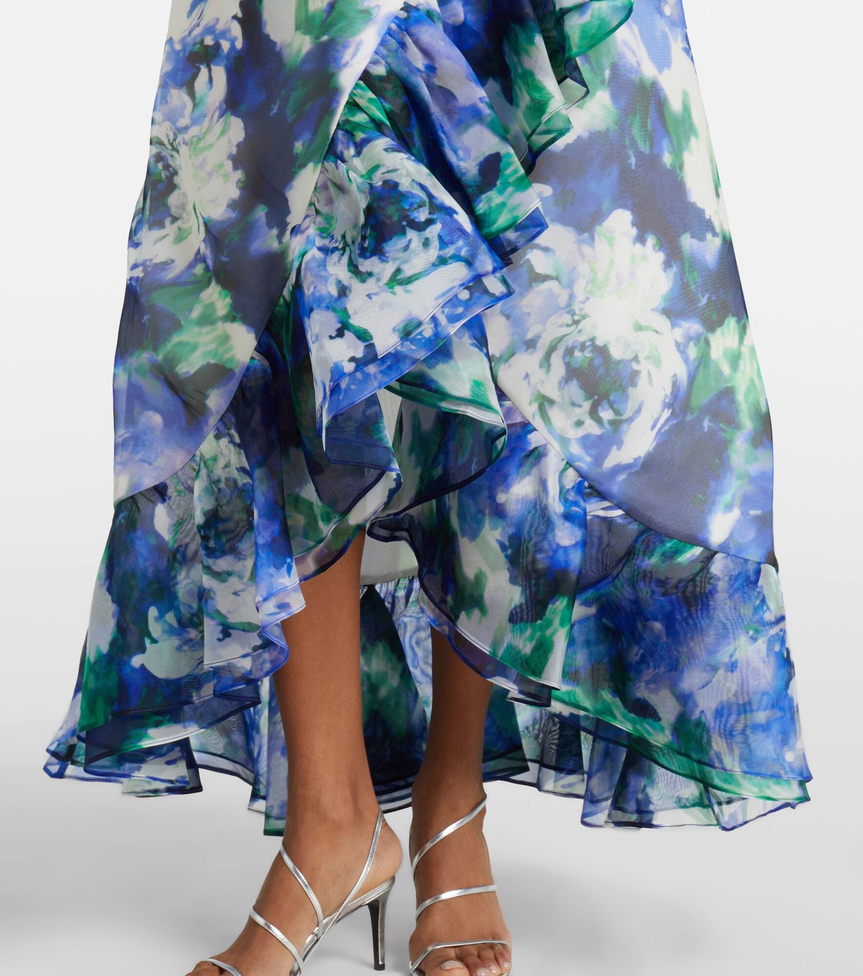 Carmea floral silk organza maxi dress - 5