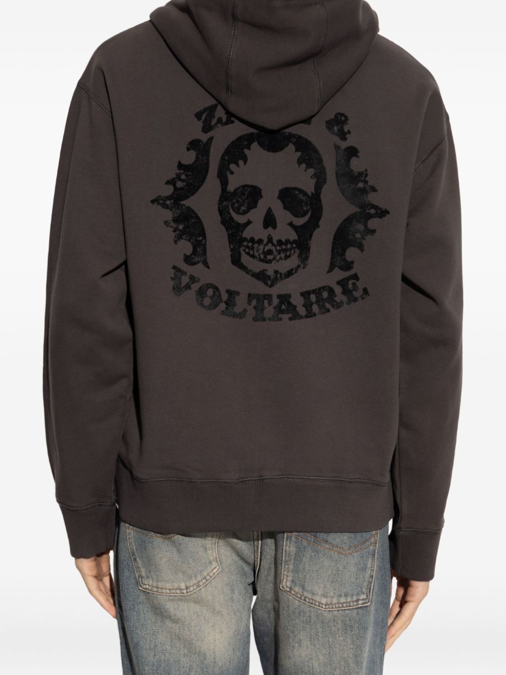 Sacha skull-print zip-up hoodie - 4