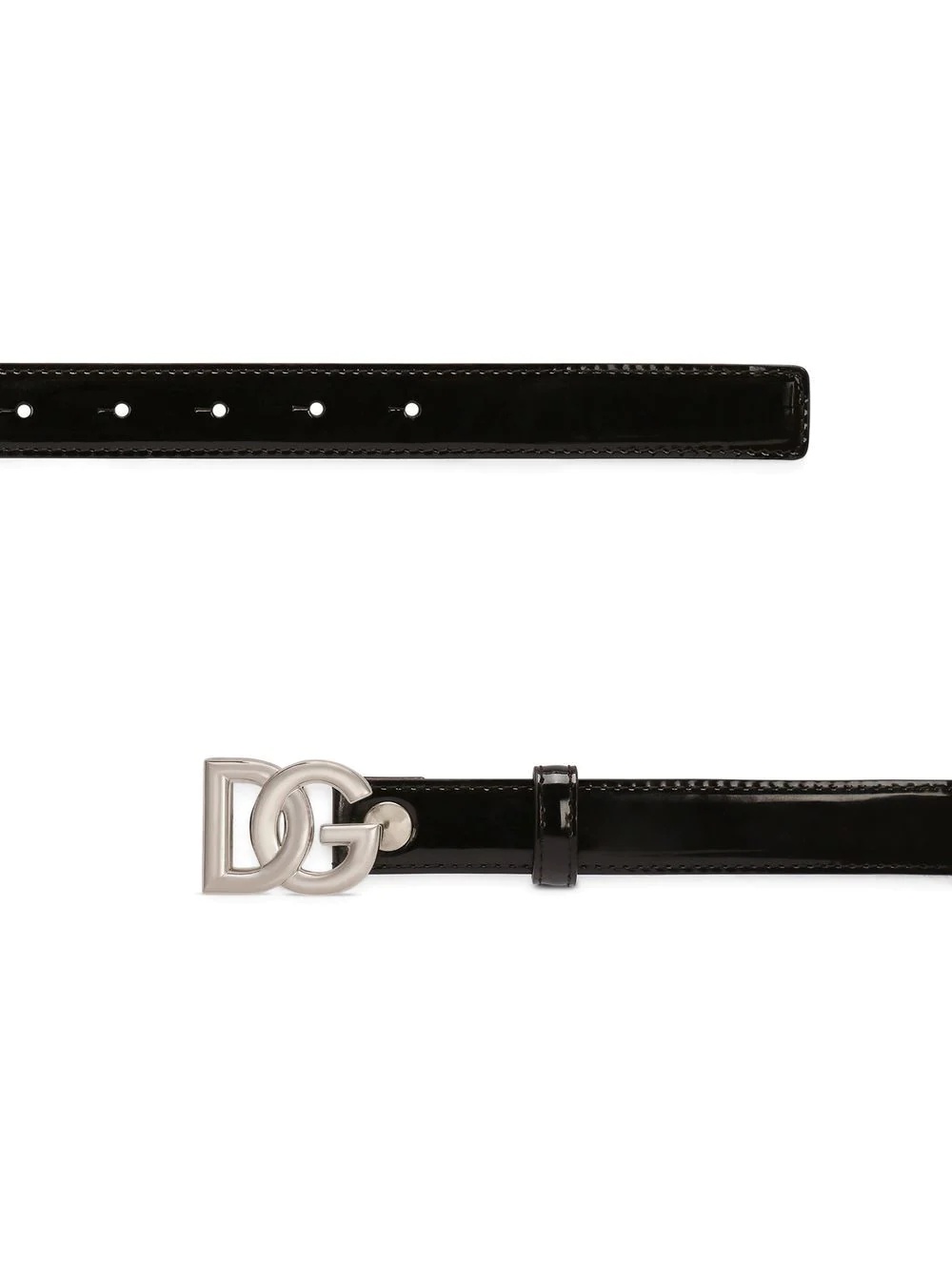 logo buckle leather belt - 2