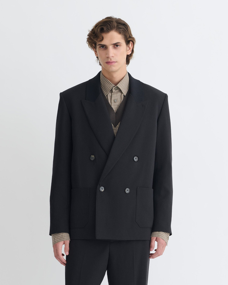 Nanushka Double-Breasted Crepe Twill Blazer outlook