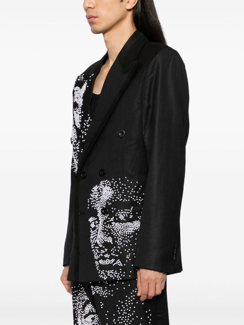 Embellished Face blazer 3