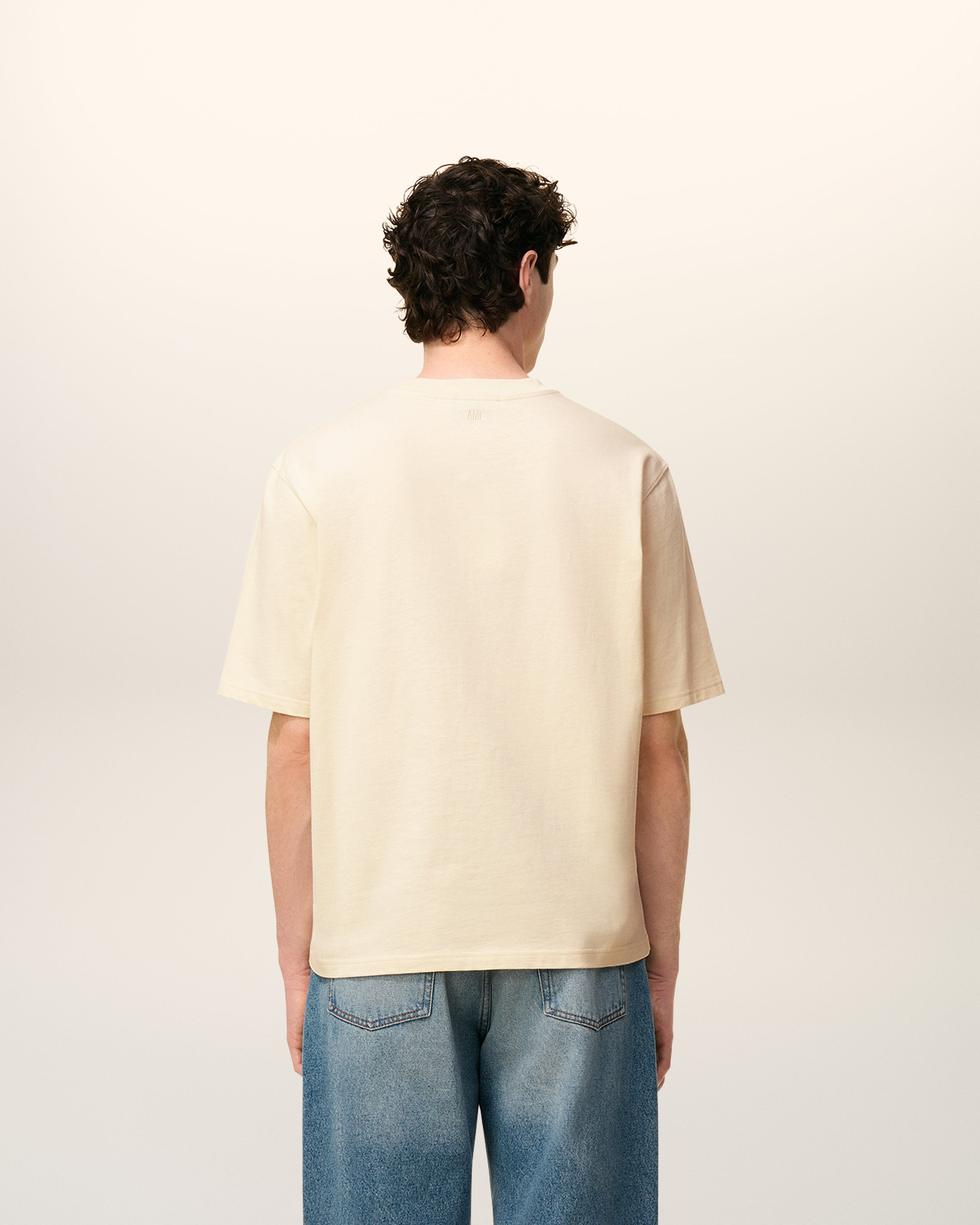 WHITE COTTON AMI DE COEUR T-SHIRT - 5