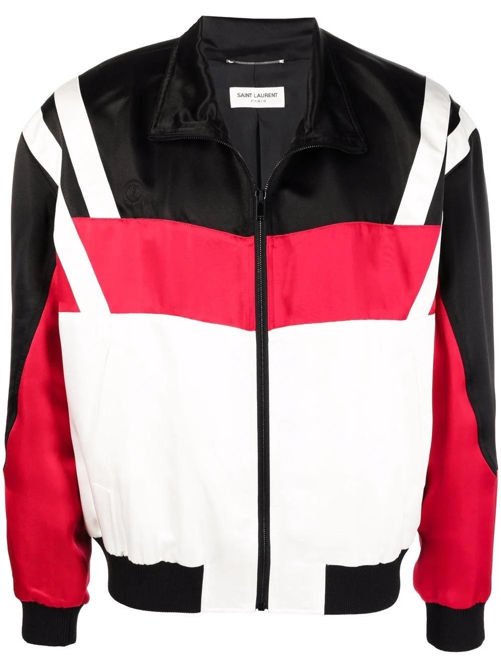 colour-block bomber jacket - 1