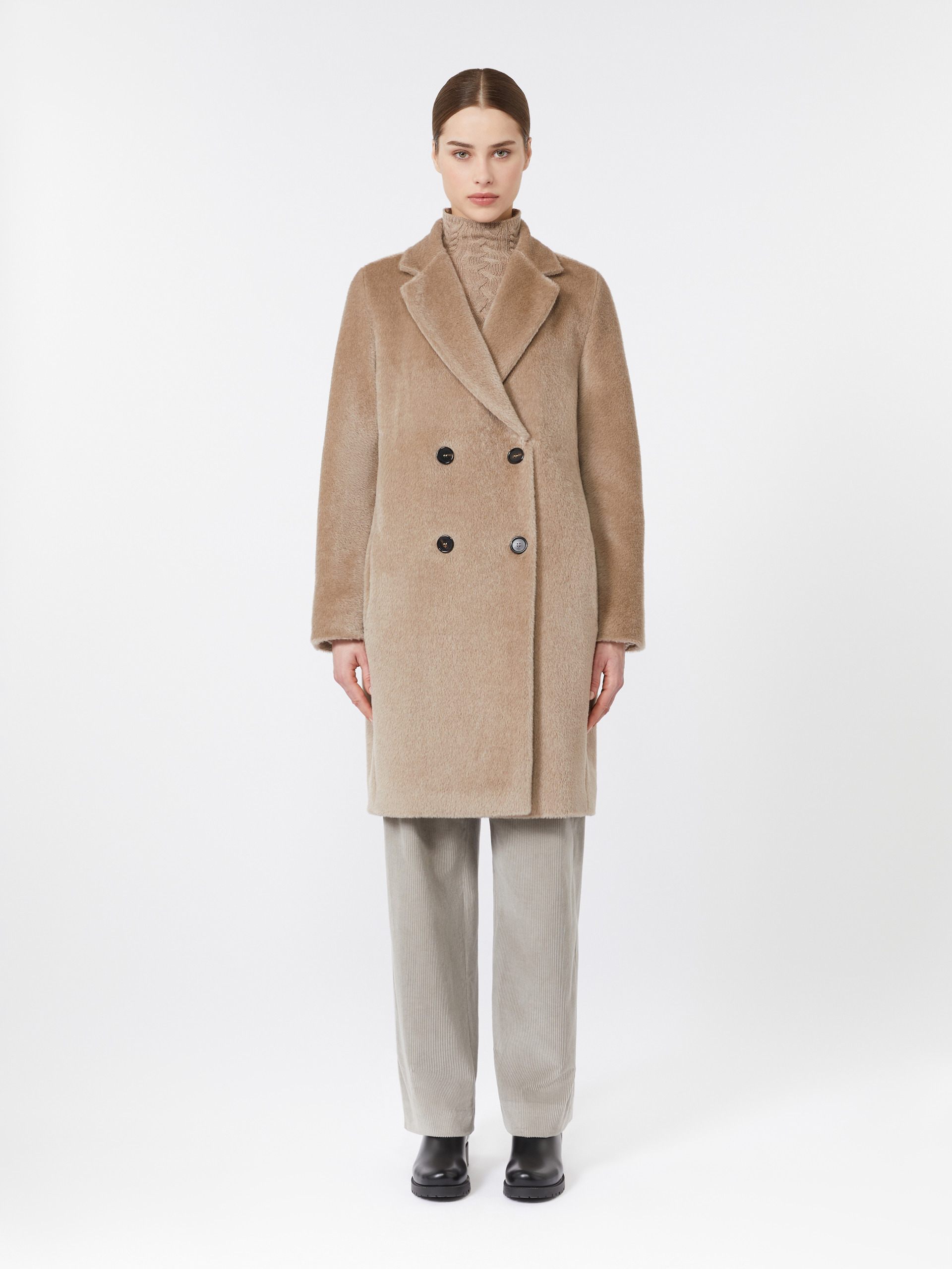 ROSETO Wool and alpaca midi coat - 3