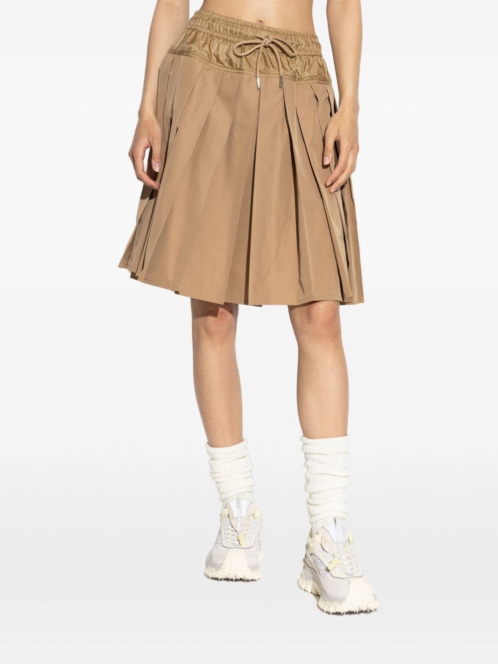 drawstring-waist pleated skirt - 3
