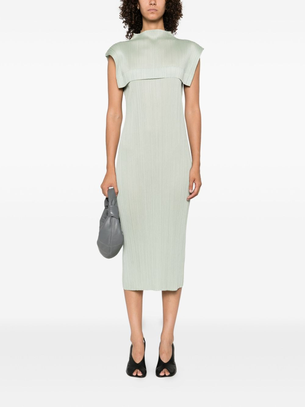 pleated sleeveless dress - 2