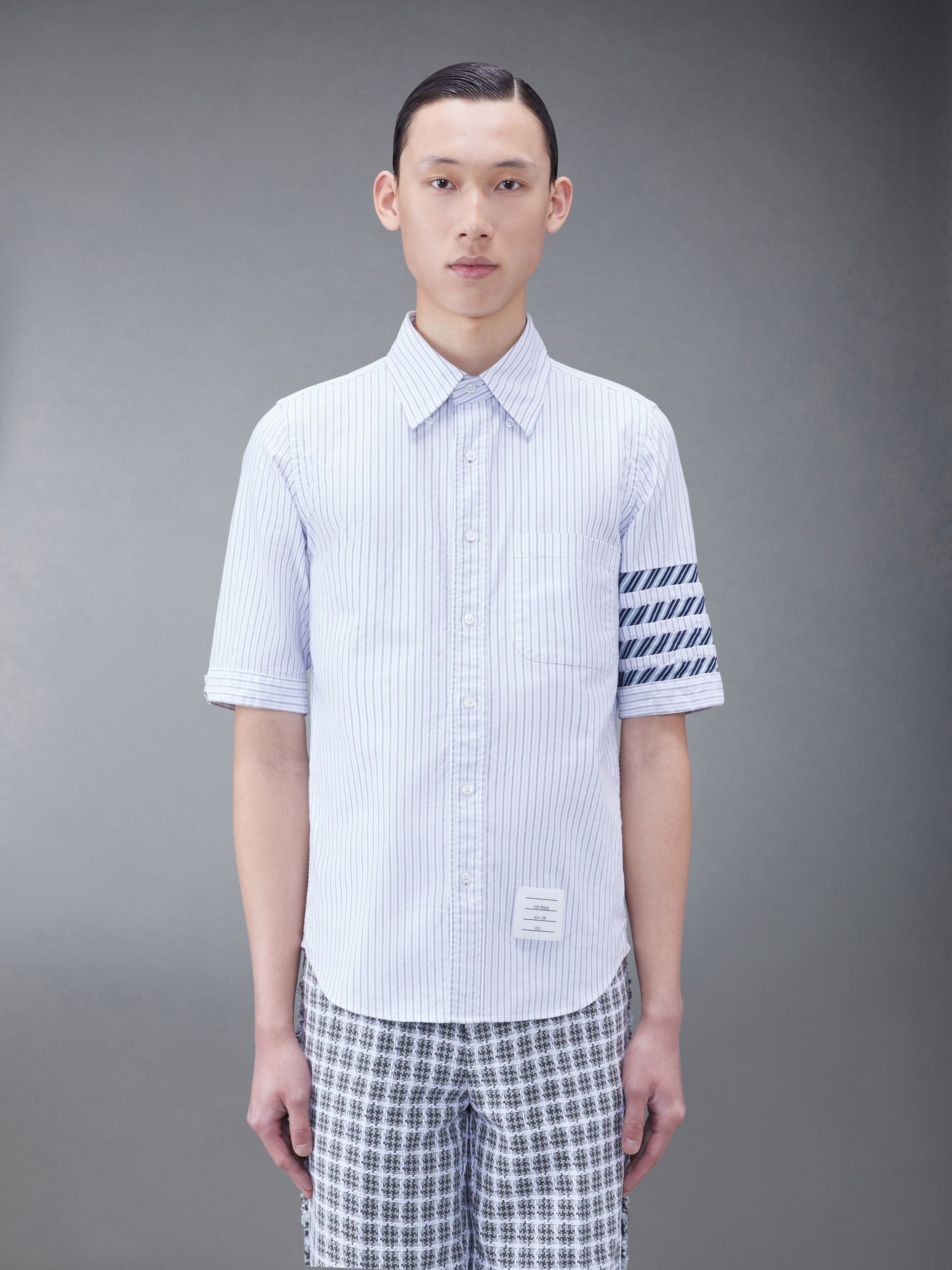 Stripe Oxford Short Sleeve Shirt - 2