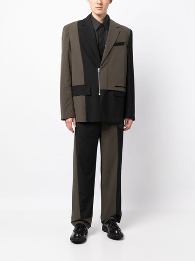 FENG CHEN WANG two-tone notched-lapels blazer outlook