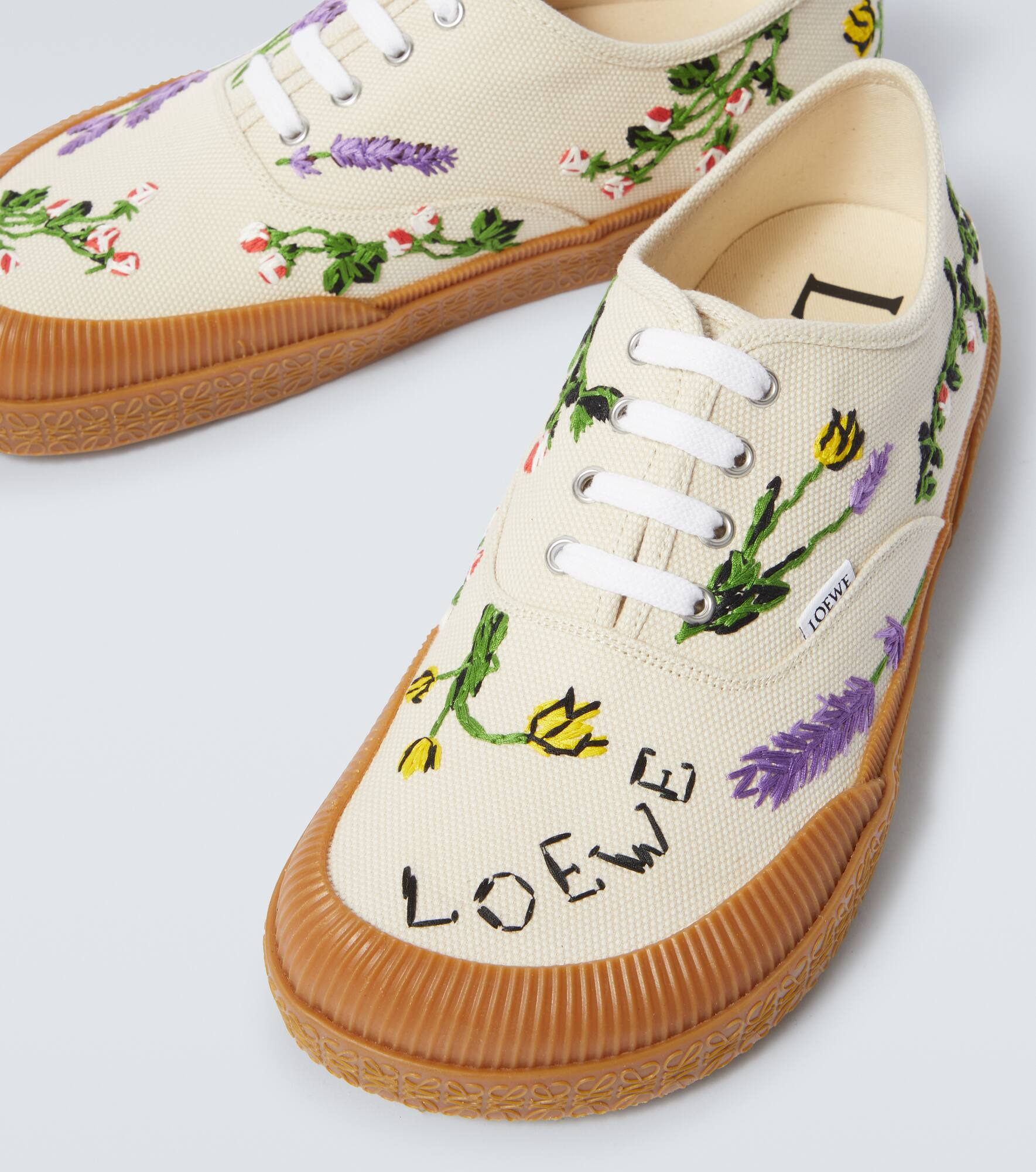 Terra Vulca embroidered canvas sneakers - 3