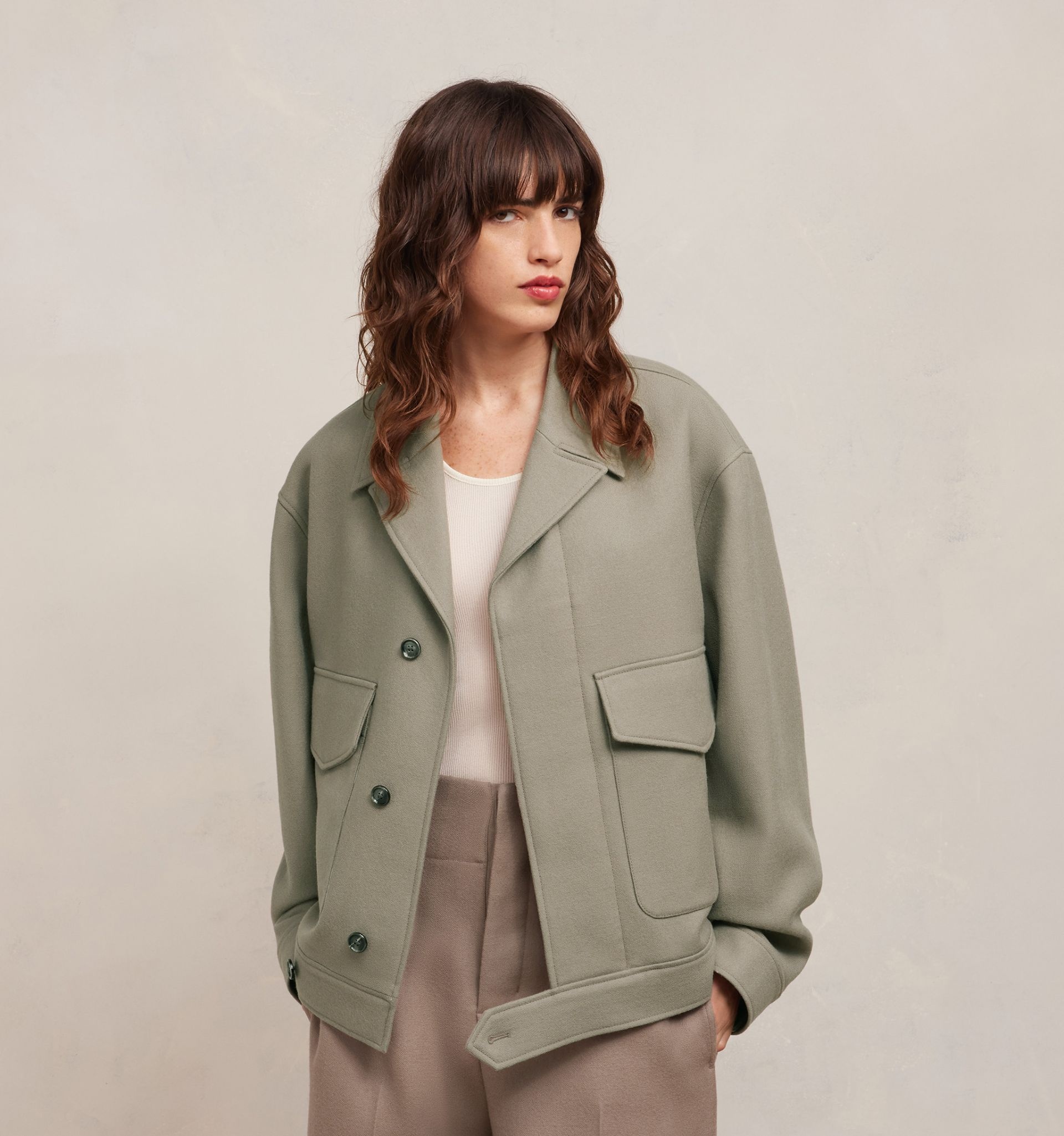 AMI Paris Oversize Buttoned Jacket | REVERSIBLE