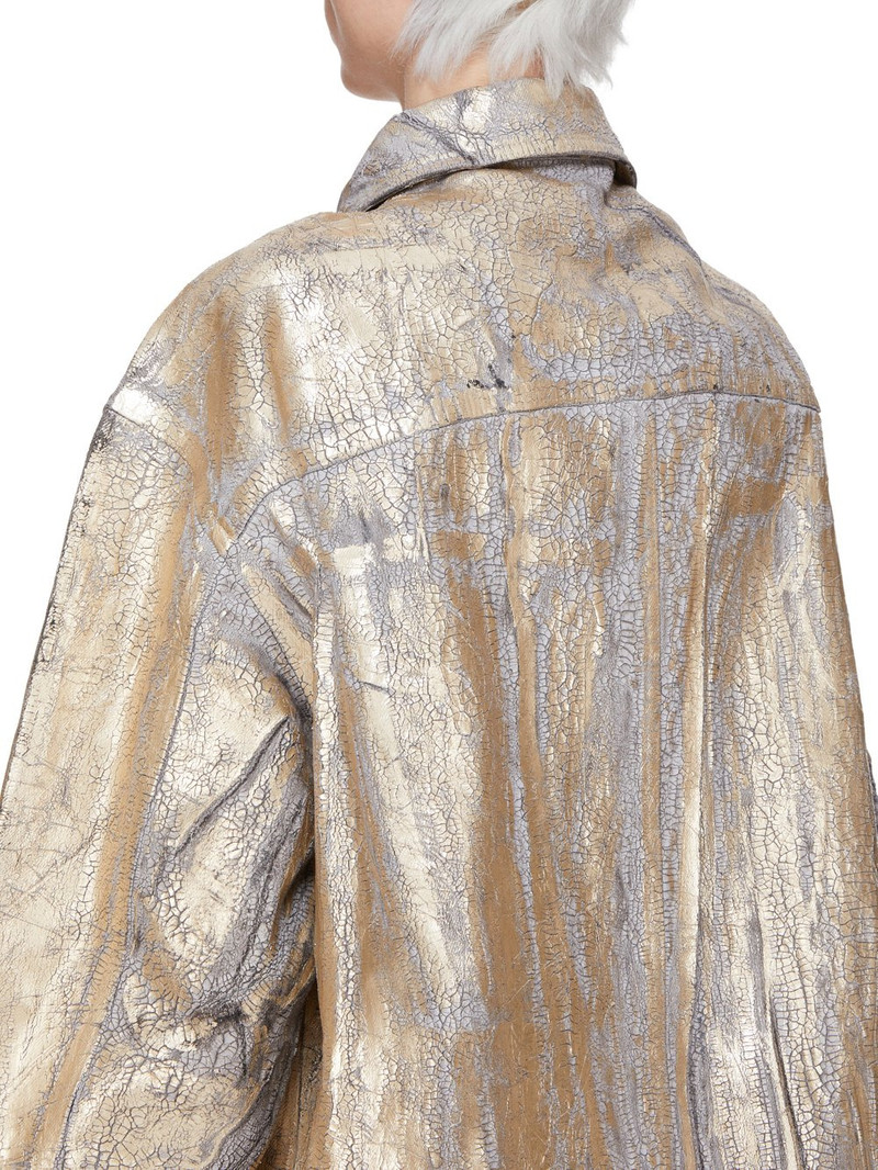 metallic cracked-effect jacket 5