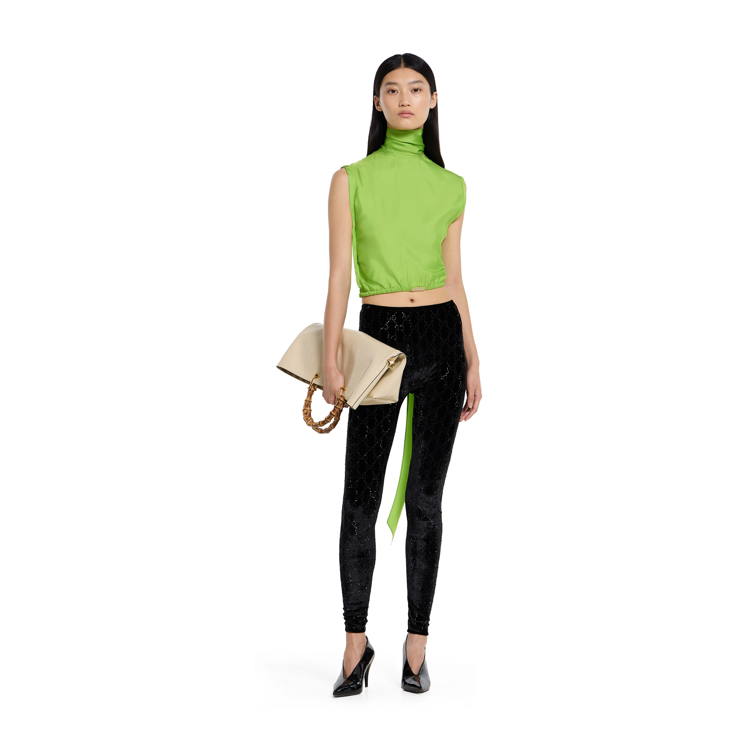 GG crystal embroidered leggings - 2