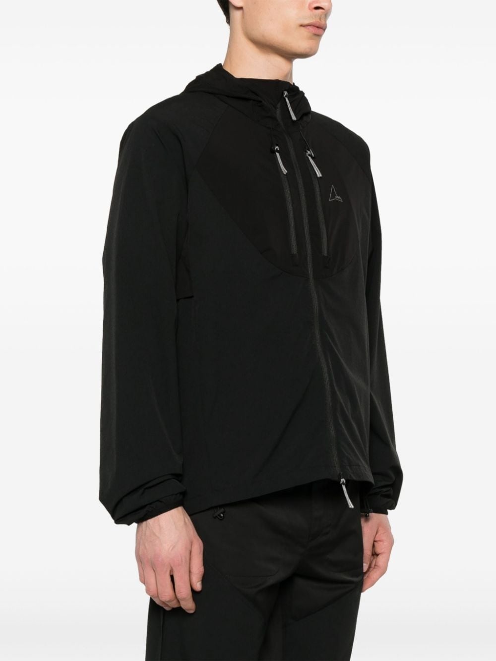 logo-print hooded jacket - 3