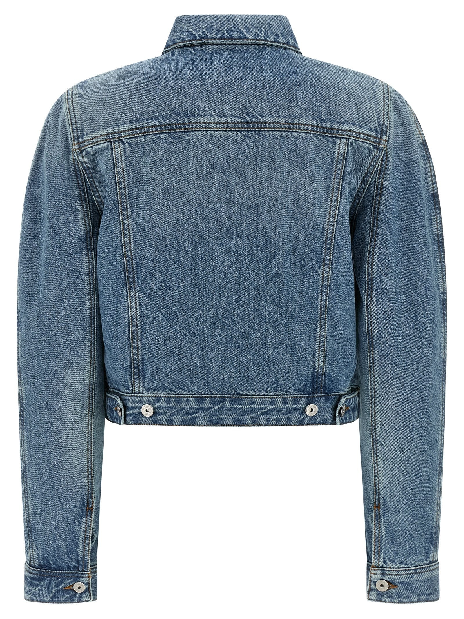 La Veste De-Nimes Ovalo Puffer Jackets Light Blue - 2