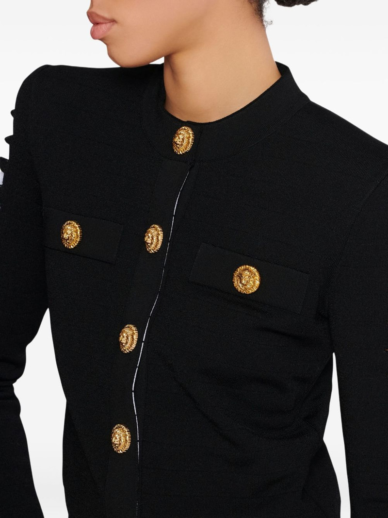 cut-out sleeve buttoned cardigan 5