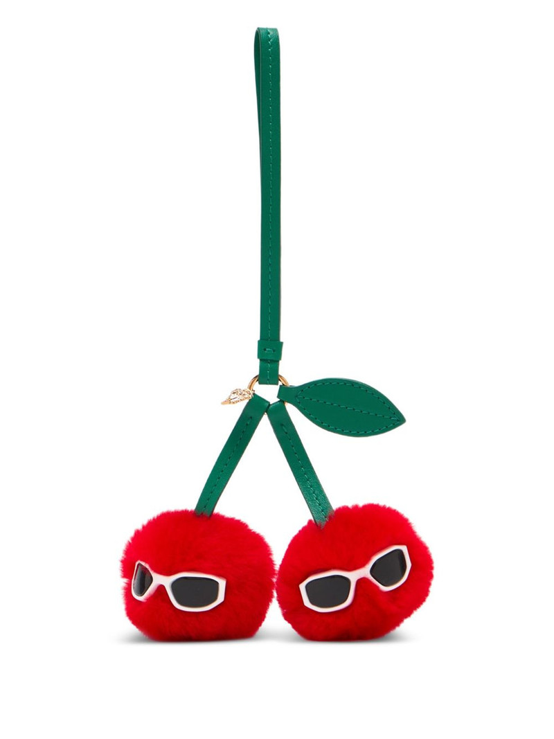 VERSACE cherry-motif bag charm outlook