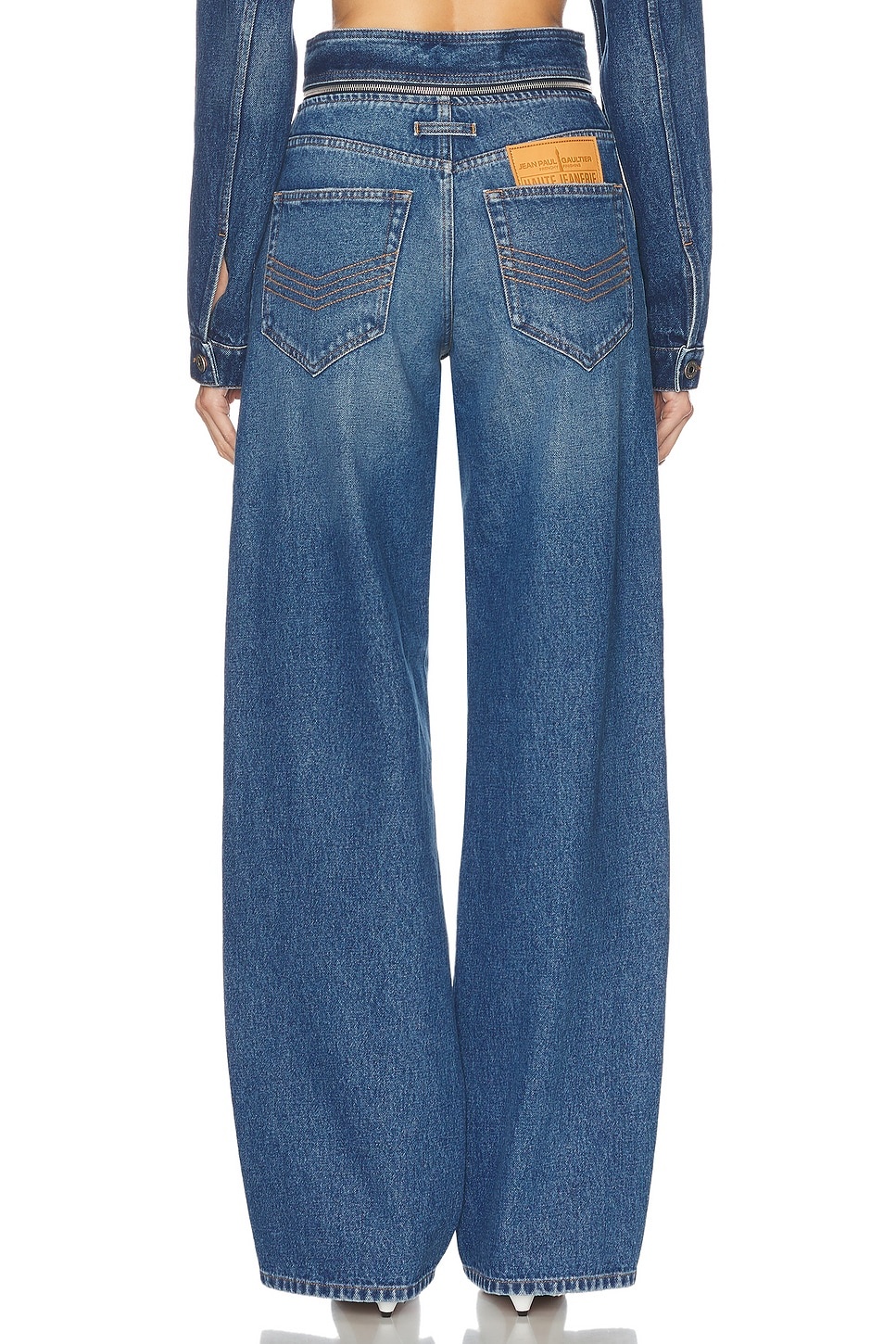 Zip Belt Selvege Detail Wide Leg - 4