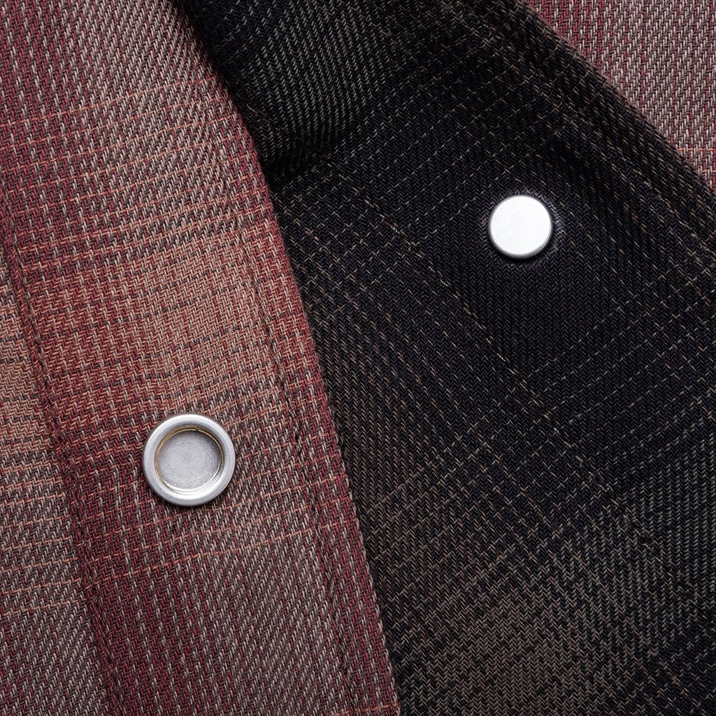 BONDED REVERSIBLE CHECK SHIRT - NERO - 7