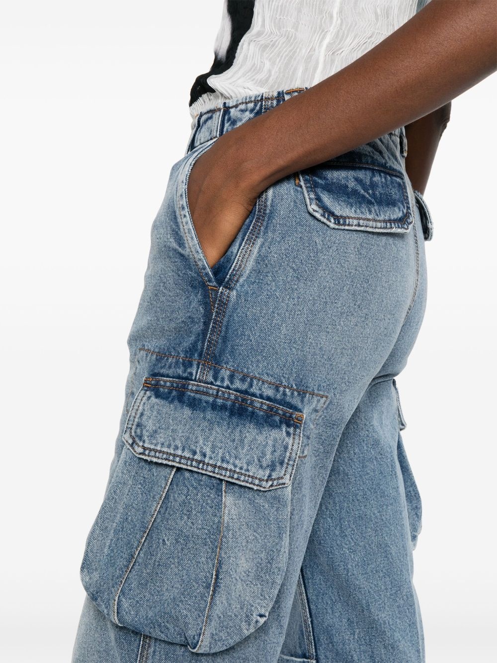 straight-leg cargo jeans - 5
