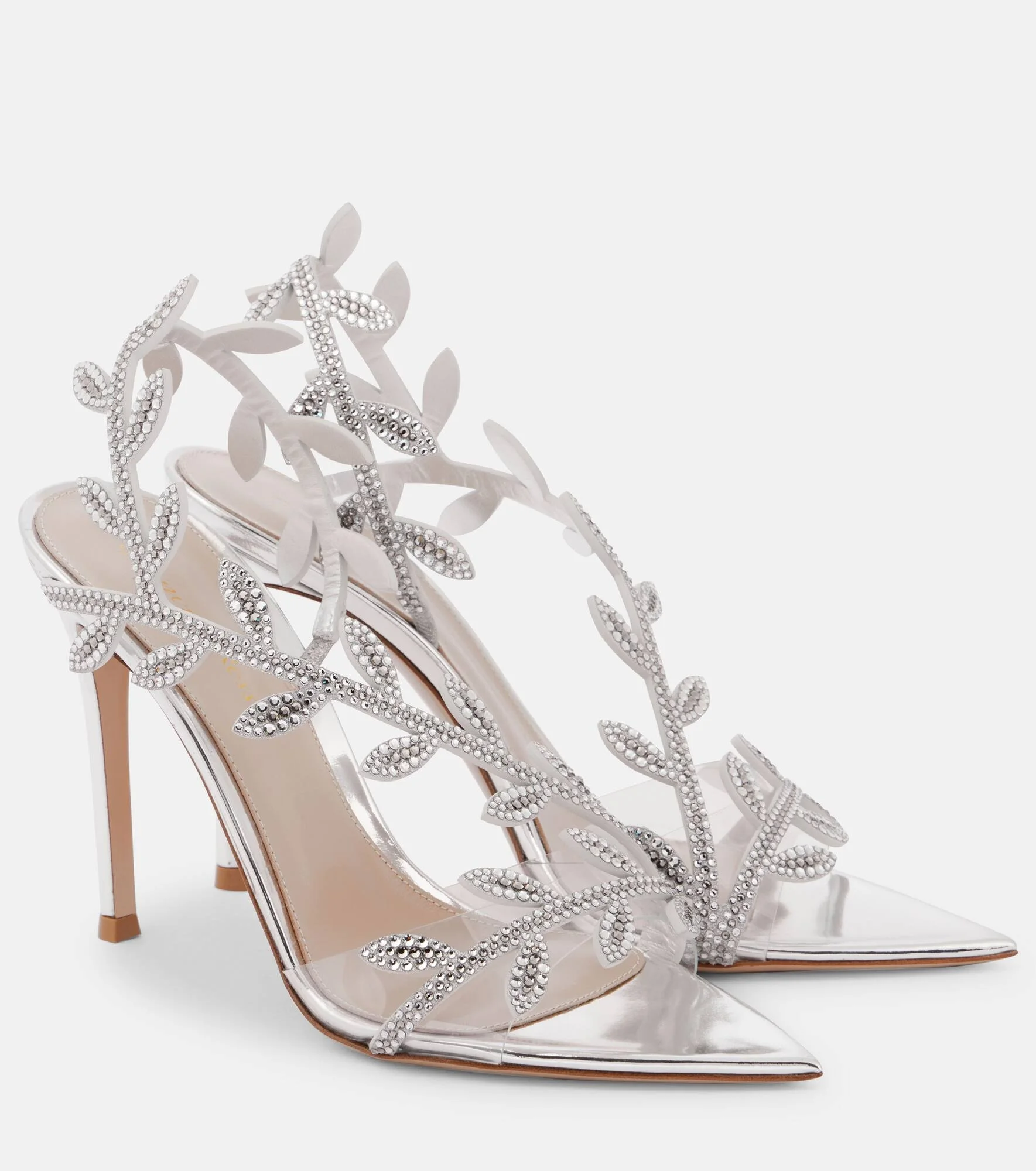 Flavia 105 embellished mirrored leather sandals - 1