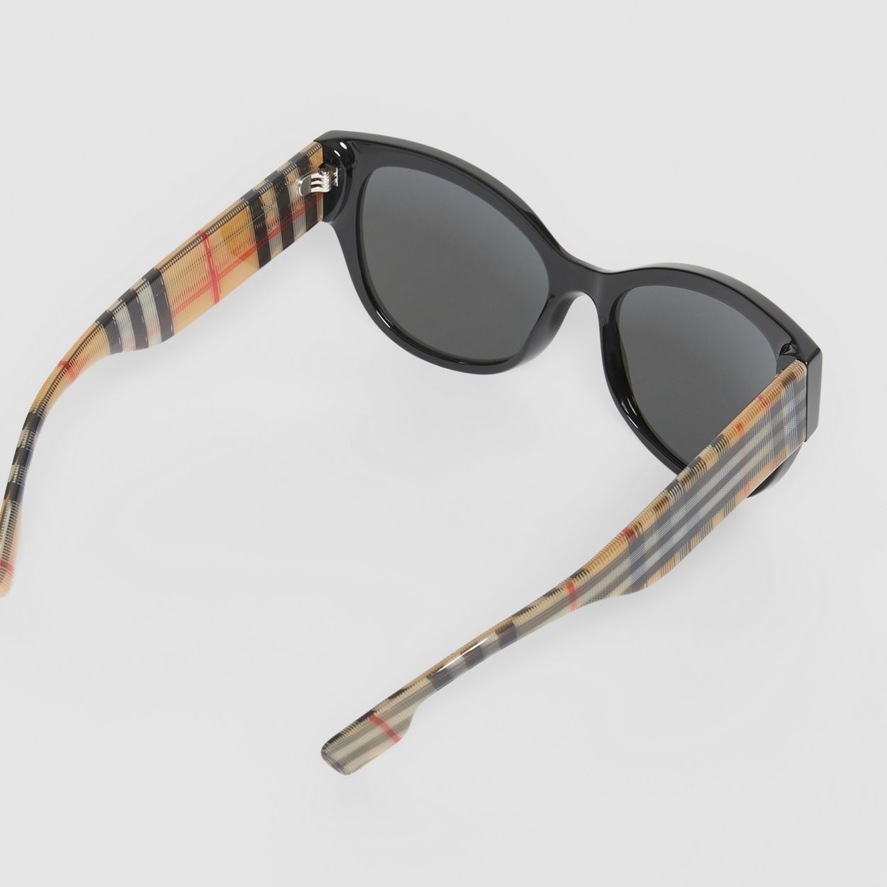 Vintage Check Detail Butterfly Frame Sunglasses - 5